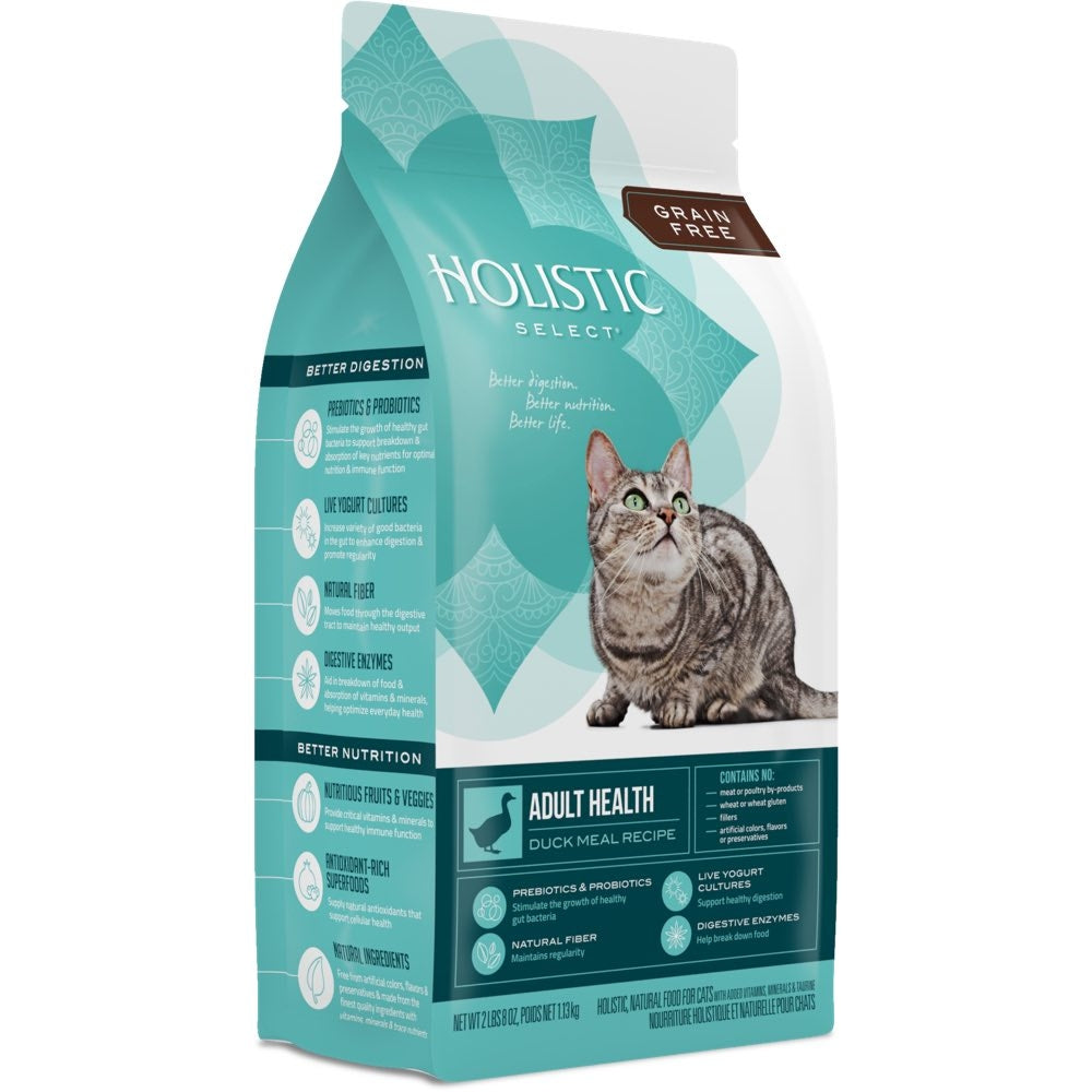 Holistic Select Adult Health Duck Meal Grain-Free Dry Cat Food