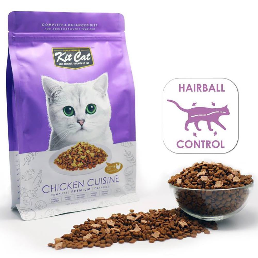 FREE TREATS: Kit Cat Chicken Cuisine Dry Cat Food
