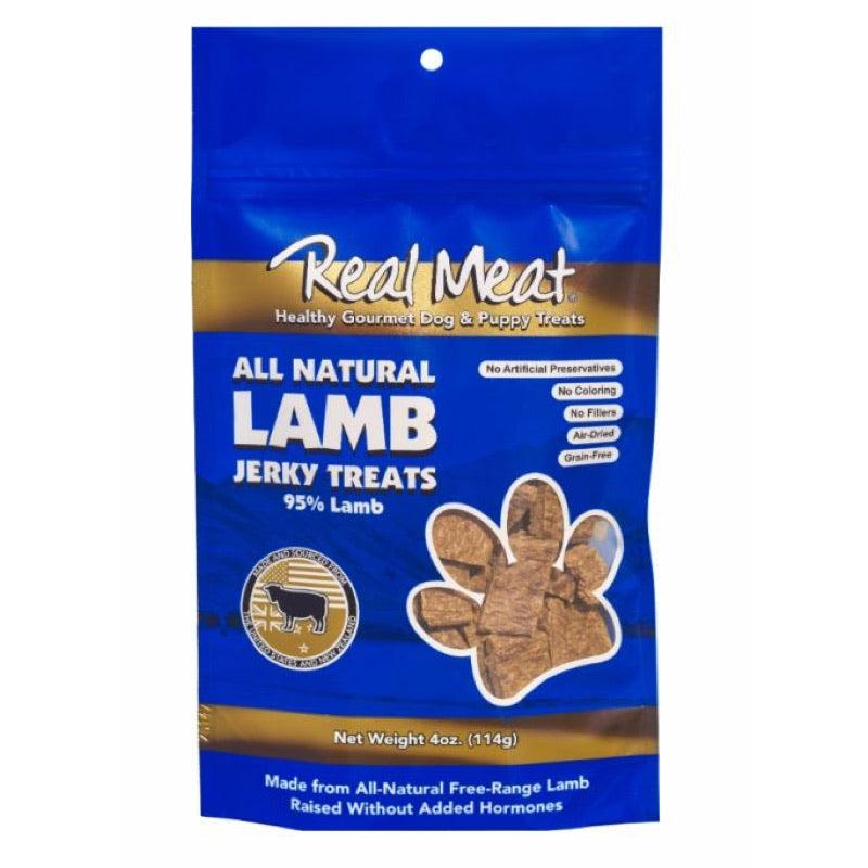 Real Meat Lamb Jerky Grain Free Dog Treat 4oz
